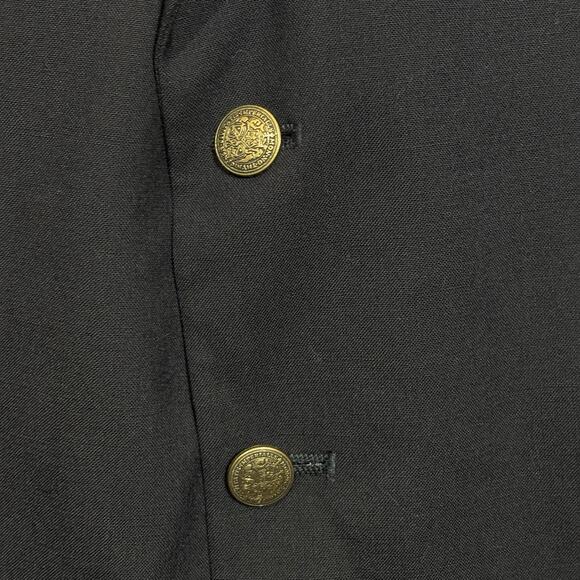 NWT Oscar De La Renta 100% Wool Gold Button Blazer 46R Navy Blue Office Men's - Picture 5 of 15